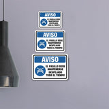 Classic Framed Plus Aviso El Pasillo Debe Mantenerse Despejado Todo El Tiempo Door or Wall Sign | Spanish Business Signage