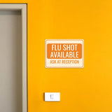 Classic Framed Plus Flu Shot Available – Ask at Reception Door or Wall Sign | Medical Facility Greeting & Reception