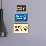 Classic Framed Trash Chute Wall or Door Sign