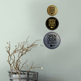 Signs ByLITA Circle Open Door Slowly Wall or Door Sign