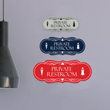Signs ByLITA Designer Private Restroom Wall or Door Sign