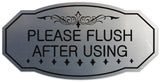 Signs ByLITA Victorian Please Flush After Using Wall or Door Sign - Easy Installation | Durable Wall or Door