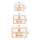 Classic Framed Plus Café de la Iglesia — Church Cafe Door or Wall Sign | Spanish - Church Room & Area Signs