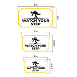 Notched Standard Watch Your Step Wall or Door Sign | Safety & Caution