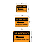 Classic Framed Plus Dispose of Sharps in Approved Containers Door or Wall Sign | Miscellaneous Warning Signs - Industrial & Construction