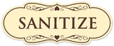 Signs ByLITA Designer Sanitize Sign - Easy Installation | Durable Wall or Door Sign