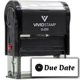 Vivid Stamp Due Date Self-Inking Rubber Stamps Teachers And Schools | Motivational Stamps For Children | Re-inkable Ink Pad