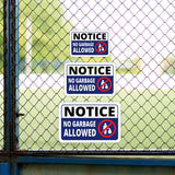 Classic Framed Plus Notice No Garbage Allowed Door or Wall Sign | Health & Office Signage