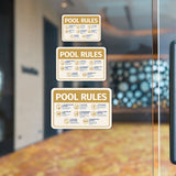 Classic Framed Pool Rules (Multi-Rule) — Wall or Door Sign | Pool & Aquatic - Sign