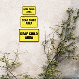 Classic Framed Plus Deaf Child Area Wall or Door Sign | Children Safety Sign