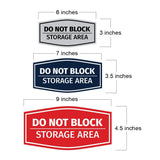 Signs ByLITA Fancy Do Not Block Storage Area Sign Easy Installation Elegant Design Wall or Door Sign