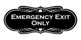 Signs ByLITA Designer Emergency Exit Only Wall or Door Sign