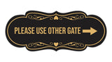 Signs ByLITA Designer Please Use Other Gate Wall or Door Sign (Multipacks)