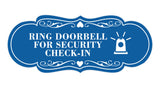 Signs ByLITA Designer Ring Doorbell for Security Check-In Wall or Door Sign