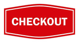 Signs ByLITA Fancy Checkout Sign | Durable Plastic | Vibrant Colors | Powerful Foam Tape