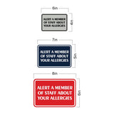 Signs ByLITA Classic Framed Alert A Member Of Staff About Your Allergies Durable Sign | Easy Installation | Elegant Design Wall or Door Sign
