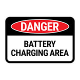 Classic Framed Plus Danger Battery Charging Area Door or Wall Sign | Health & Safety Signage