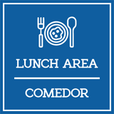 Signs ByLITA Square Lunch Area Door or Wall Sign | Spanish Bilingual Business And Office Signs