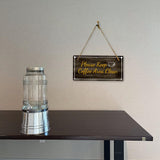 Please Keep Coffee Area Clean 5x10 Hanging Plus Wall or Door Sign | Home & Office Decor
