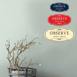 Signs ByLITA Victorian Observe Quiet Areas Wall or Door Sign