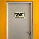 Notched Standard Utility Room Wall or Door Sign | Facilities and Rooms Sign