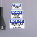 Classic Framed Plus Notice Non Potable Water Do Not Drink Door or Wall Sign | Warning Signage