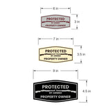 Signs ByLITA Fancy Protected by Armed Property Owner (Shotgun) Door or Wall Sign | Home Security Warning Sign