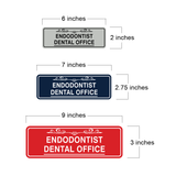 Signs ByLITA Standard Endodontist Dental Office Tooth Vector Wall or Door Sign