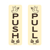 Signs ByLITA Vertical Push and Pull Door Signs (Peace Doves) Door Signs