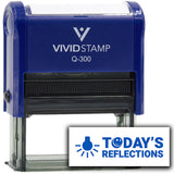 Vivid Stamp Today's Reflections Self-Inking Rubber Stamps Teachers And Schools | Motivational Stamps For Children | Re-inkable Ink Pad