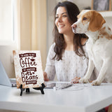 I‘m Going To Get Coffee By Whatever Beans Necessary Table Sign with Acrylic Stand (6x8“) | Coffee Lovers | Office & Home Table Signs