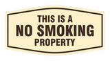 Signs ByLITA Fancy This is a No Smoking Property Durable ABS Plastic Laser Engraved Easy Installation Elegant Design Wall or Door Sign
