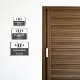 Classic Framed Plus Elevator - مصعد Door or Wall Sign | Bilingual General Signs - Arabic