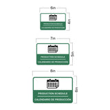 Classic Framed Plus Production Schedule Wall or Door Sign | Bilingual Spanish and English Workplace Safety Signage