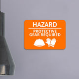 Classic Framed Plus Hazard - Protective Gear Required Door or Wall Sign | Safety and Maintenance