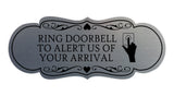 Signs ByLITA Designer Ring Doorbell to Alert Us of Your Arrival Wall or Door Sign