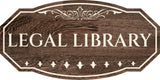 Victorian Plus Legal Library Wall or Door Sign | Legal and Courtroom Decoration