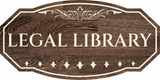 Victorian Plus Legal Library Wall or Door Sign | Legal and Courtroom Decoration