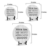 Signs ByLITA Your Tips Are Greatly Appreciated (Smiley vector) Circle Table Sign [5 x 5"]