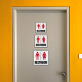 Square Plus Restroom Wall or Door Sign | Office & Workspace Bathroom Signage