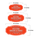 Victorian Plus Welcome Friends & Family Please Check Your Political And Religious Views At The Door Wall or Door Sign | American Elections Man Cave Decoration