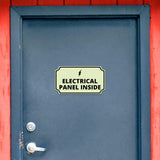 Notched Standard Electrical Panel Inside Wall or Door Sign | Facilities and Rooms Sign