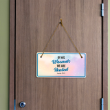 By His Wounds We Are Healed Isaiah 53:5 5x10 Hanging Plus Wall or Door Sign | Religious Home Decor