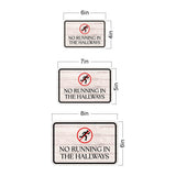 Classic Framed Plus No Running In the Hallways Door or Wall Sign | Children's Warning and Safety Signs