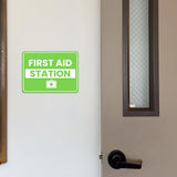 Classic Framed Plus First Aid Station Door or Wall Sign | Health and Safety Workplace Warning