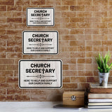 Classic Framed Plus Church Secretary – Here To Help and Support Our Church Family Door or Wall Sign | Church and Place of Worship Signs