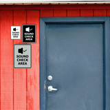 Signs ByLITA Portrait Round Sound Check Area Door or Wall Sign Easy Installation | Directing Artists & Co-Workers | Music | Concert | Festivals