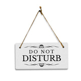 Do Not Disturb 5" x 10" Hanging Wall or Door Sign | Rustic Twine | Stylish Business or Office Signage