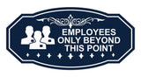 Victorian Employees Only Beyond This Point (Workers) Wall or Door Sign