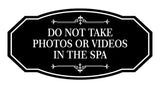 Signs ByLITA Victorian Do not Take Photos Or Videos In The Spa Wall or Door Sign